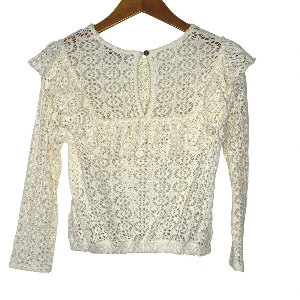 Free People‎ Beach Feel The Love Crochet Blouse